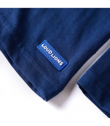 Kids' T-shirt with Long Sleeves Navy Blue 128