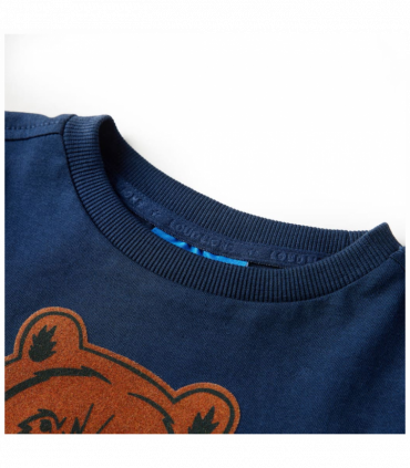 Kids' T-shirt with Long Sleeves Navy Blue 128