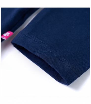 Kids' T-shirt with Long Sleeves Navy Blue 128