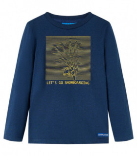 Kids' T-shirt with Long Sleeves Navy Blue 92