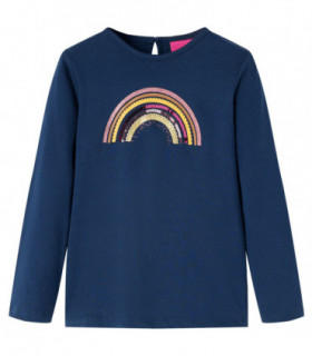 Kids' T-shirt with Long Sleeves Navy Blue 92