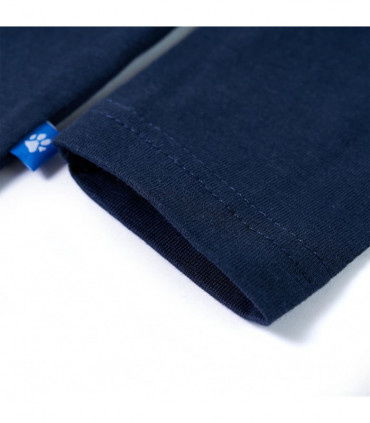 Kids' T-shirt with Long Sleeves Navy Melange 104