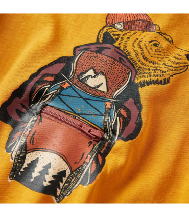 Kids' T-shirt with Long Sleeves Ochre 116