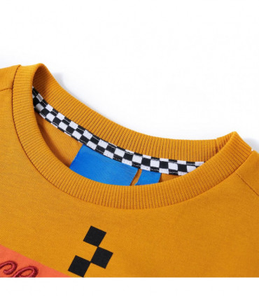 Kids' T-shirt with Long Sleeves Ochre 116