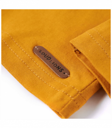 Kids' T-shirt with Long Sleeves Ochre 116