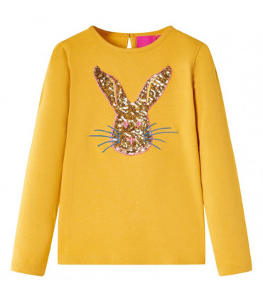Kids' T-shirt with Long Sleeves Ochre 128