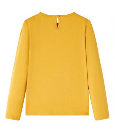 Kids' T-shirt with Long Sleeves Ochre 128