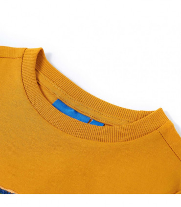 Kids' T-shirt with Long Sleeves Ochre 128