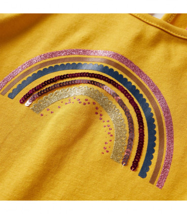 Kids' T-shirt with Long Sleeves Ochre 92