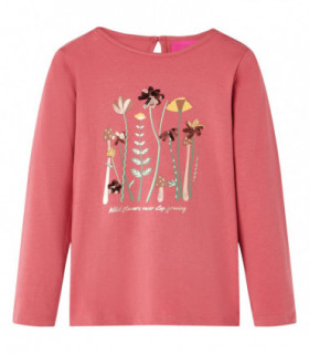 Kids' T-shirt with Long Sleeves Old Pink 104