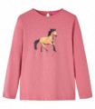 Kids' T-shirt with Long Sleeves Old Pink 116