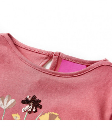 Kids' T-shirt with Long Sleeves Old Pink 128