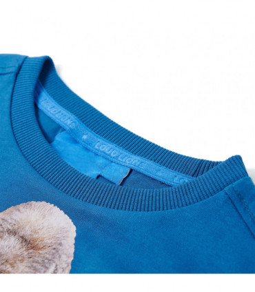 Kids' T-shirt with Long Sleeves Petrol 128