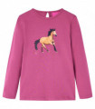 Kids' T-shirt with Long Sleeves Raspberry 104