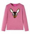 Kids' T-shirt with Long Sleeves Raspberry 104