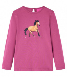 Kids' T-shirt with Long Sleeves Raspberry 116