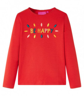 Kids' T-shirt with Long Sleeves Red 128