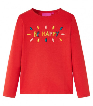 Kids' T-shirt with Long Sleeves Red 128