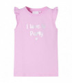 Kids' T-shirt with Ruffle Sleeves Lila 104