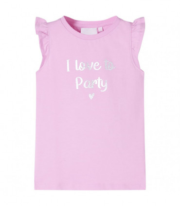 Kids' T-shirt with Ruffle Sleeves Lila 116