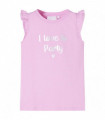 Kids' T-shirt with Ruffle Sleeves Lila 116