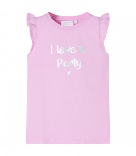 Kids' T-shirt with Ruffle Sleeves Lila 128