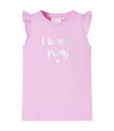 Kids' T-shirt with Ruffle Sleeves Lila 128