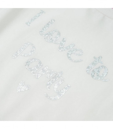 Kids' T-shirt with Ruffle Sleeves White 116