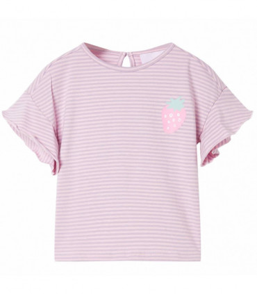 Kids' T-shirt with Ruffled Sleeves Lila 104