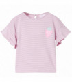 Kids' T-shirt with Ruffled Sleeves Lila 104