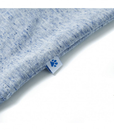 Kids' T-shirt with Short Sleeves Blue Melange 116