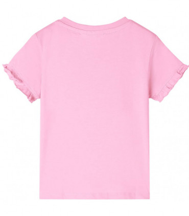 Kids' T-shirt with Short Sleeves Bright Pink 140