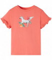 Kids' T-shirt with Short Sleeves Coral 104
