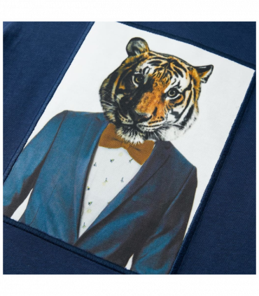 Kids' T-shirt with Short Sleeves Dark Blue 128