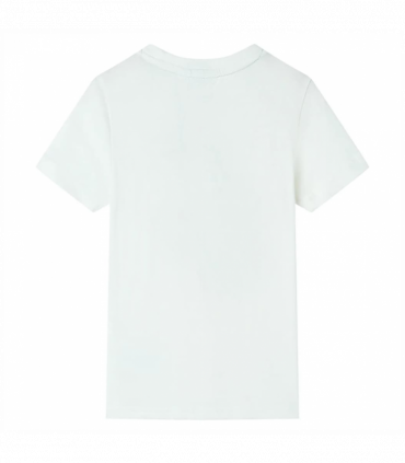 Kids' T-shirt with Short Sleeves Ecru 116