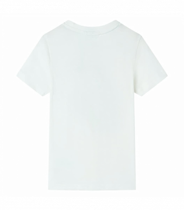 Kids' T-shirt with Short Sleeves Ecru 140