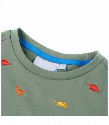 Kids' T-shirt with Short Sleeves Khaki 140