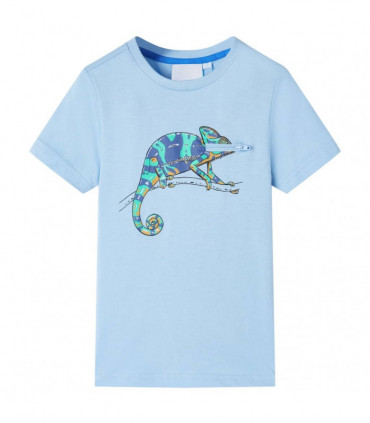 Kids' T-shirt with Short Sleeves Light Blue 128
