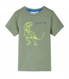 Kids' T-shirt with Short Sleeves Light Khaki 104