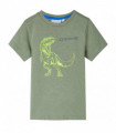Kids' T-shirt with Short Sleeves Light Khaki 104