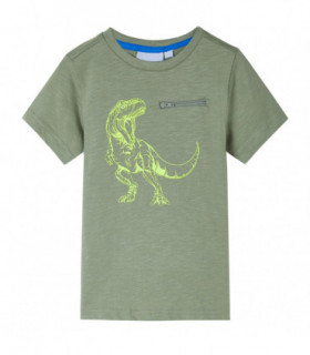 Kids' T-shirt with Short Sleeves Light Khaki 116