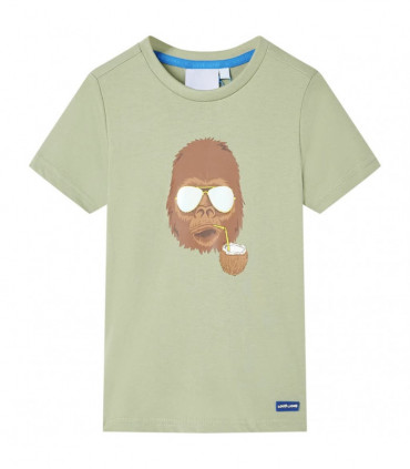 Kids' T-shirt with Short Sleeves Light Khaki 116