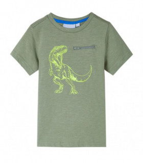 Kids' T-shirt with Short Sleeves Light Khaki 128