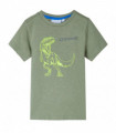 Kids' T-shirt with Short Sleeves Light Khaki 128