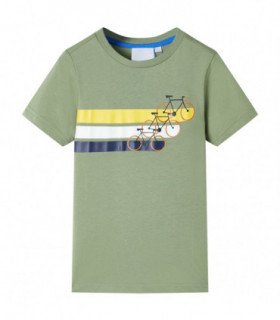 Kids' T-shirt with Short Sleeves Light Khaki 128