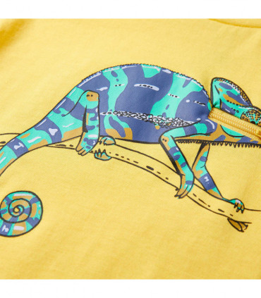 Kids' T-shirt with Short Sleeves Light Ochre 116