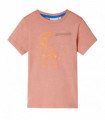 Kids' T-shirt with Short Sleeves Light Orange 128