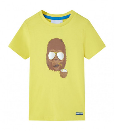 Kids' T-shirt with Short Sleeves Yellow 140