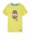 Kids' T-shirt with Short Sleeves Yellow 140