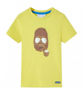 Kids' T-shirt with Short Sleeves Yellow 92